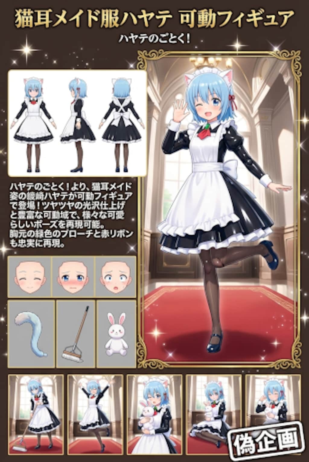 ハヤテのごとく　ハヤテ可動フィギュア　猫耳メイド服