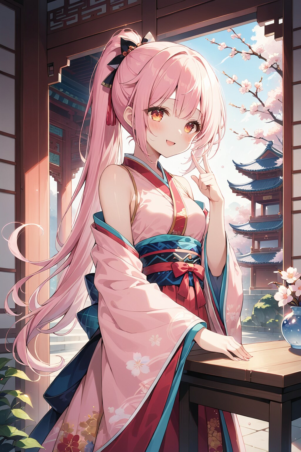 漢服を着る守巫女ちゃん