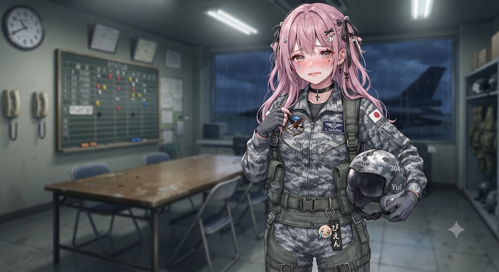 制空迷彩着てる女の子