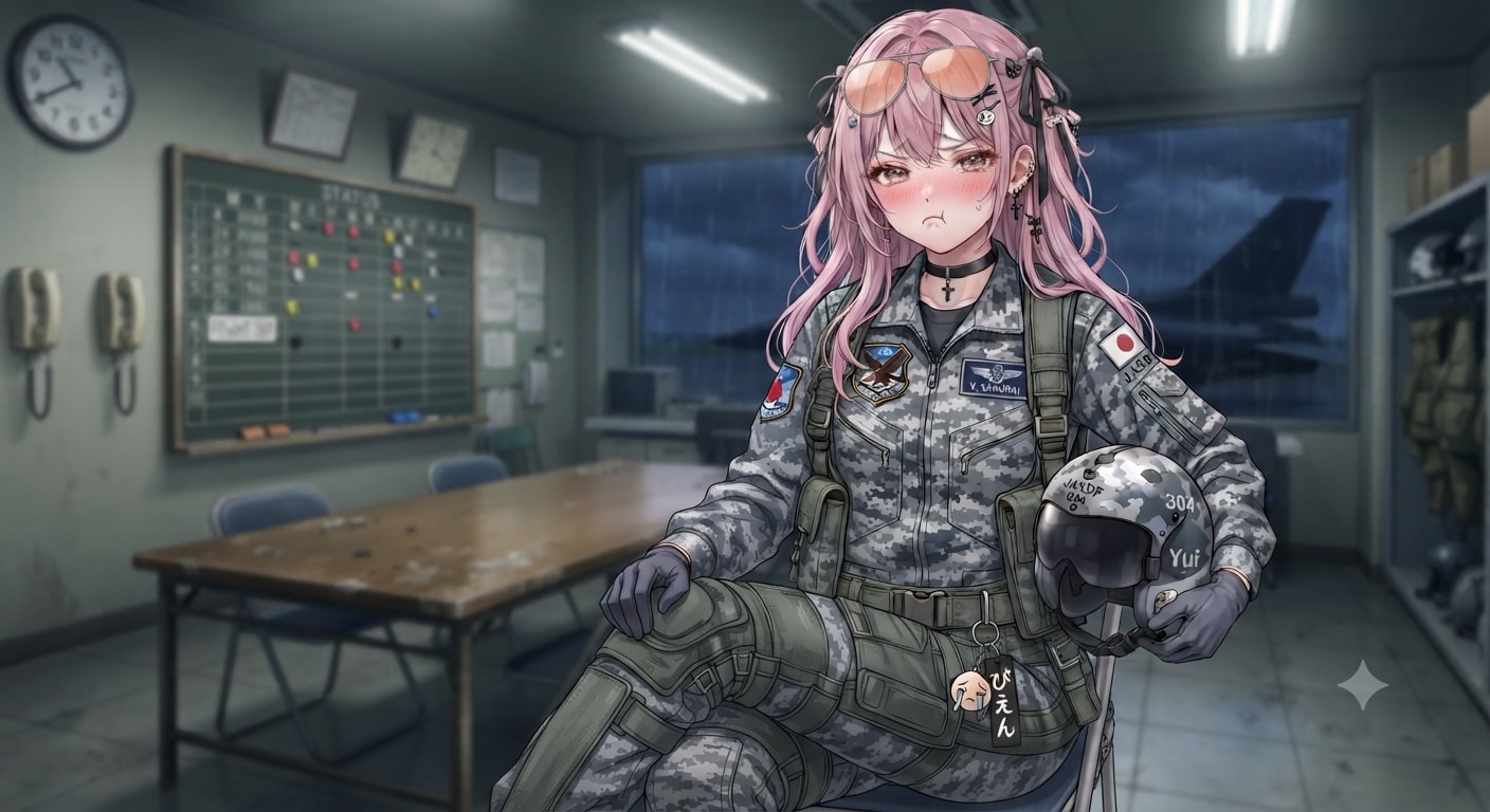 制空迷彩着てる女の子