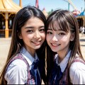 ●●ランドで遊ぶ女子高生 4枚目