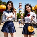●●ランドで遊ぶ女子高生 6枚目