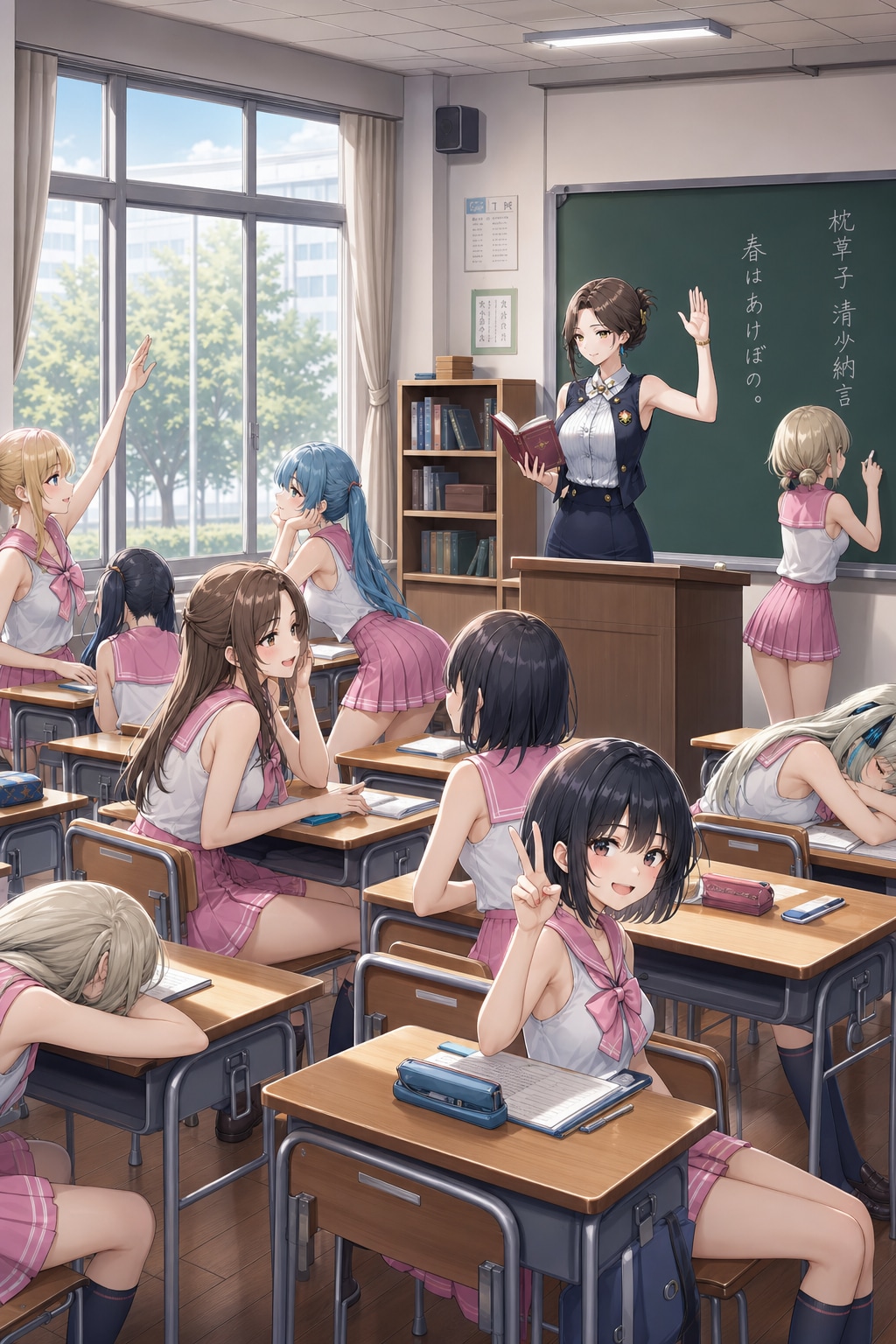 退屈な授業 | の人気AIイラスト・グラビア