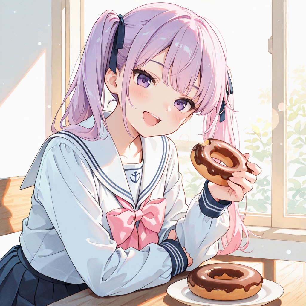 ひなちゃん「ドーナツあ～ん」