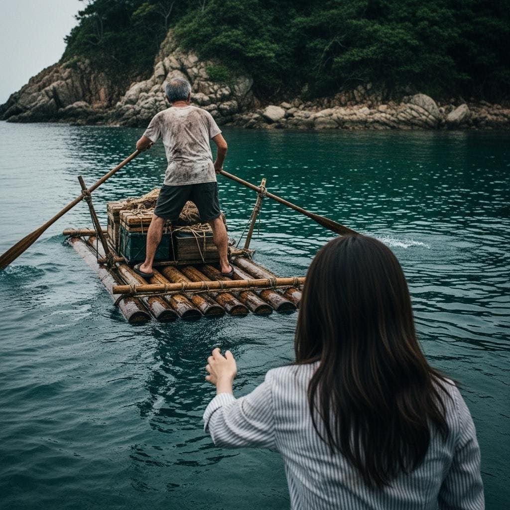 畑仕事の合間にこっそり筏づくり。しかし…【無人島サバイバル】
