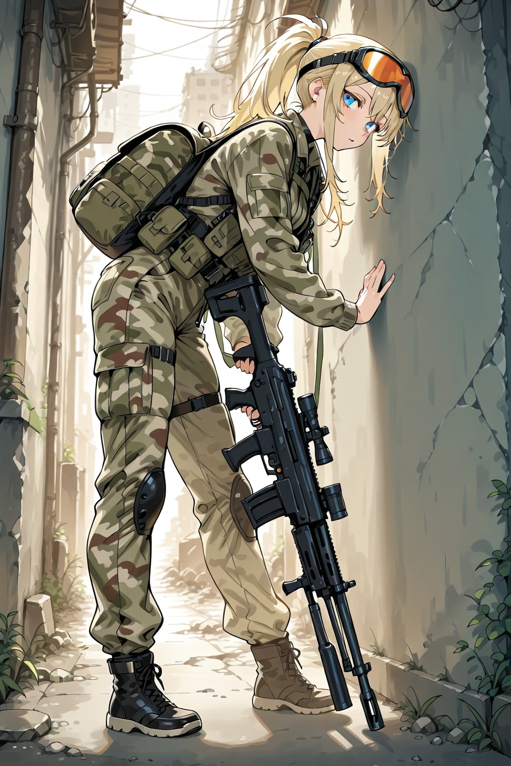 女兵士(対戦車ライフル) | の人気AIイラスト・グラビア