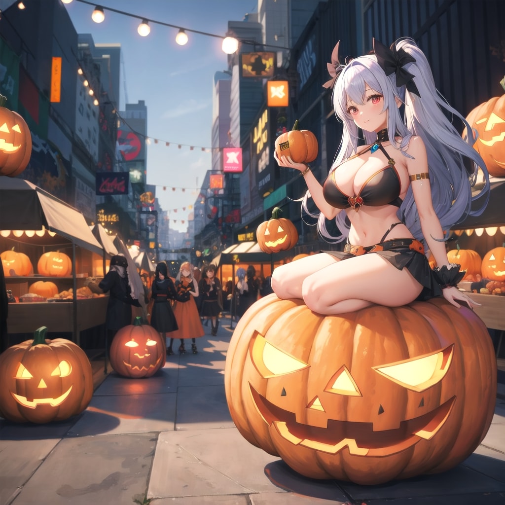 カボチャの巨人にのって・・ない | の人気AIイラスト・グラビア