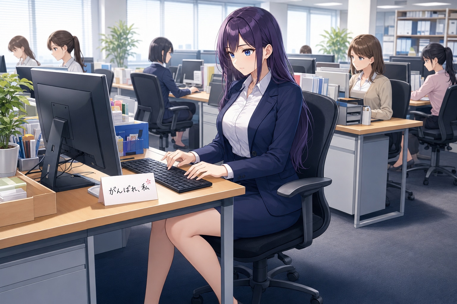 働くお姉さん