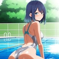 黒川あかね×グレー競泳水着 6枚目