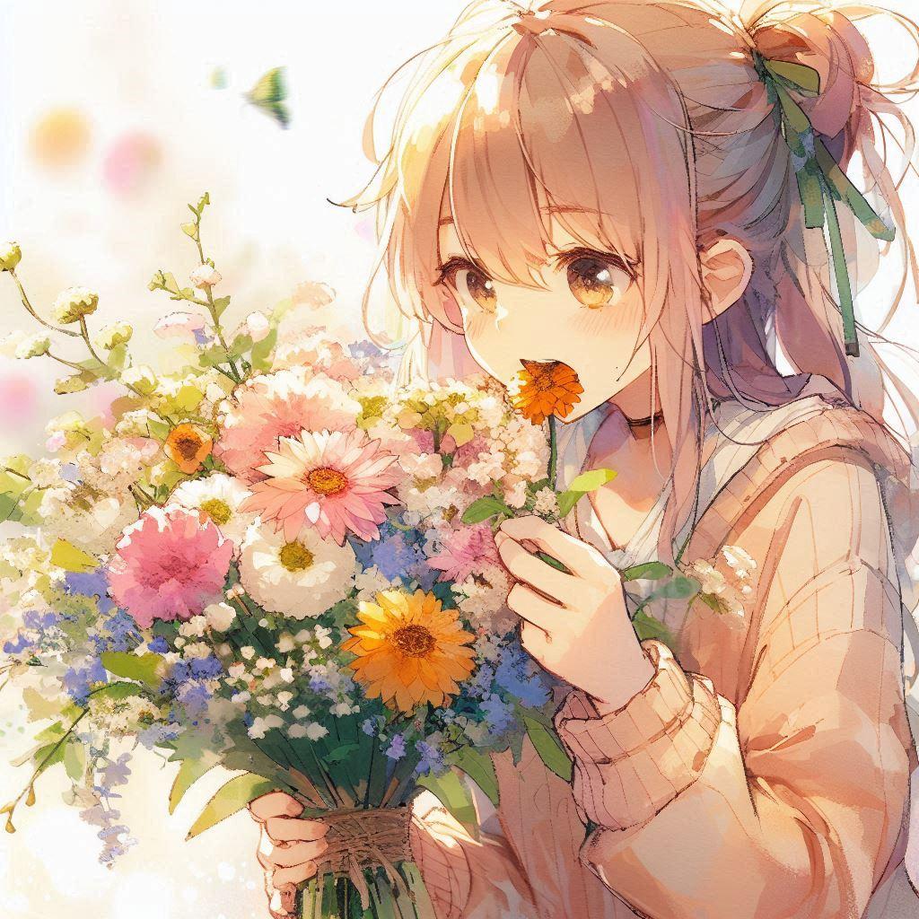 頑張る君に花束を贈ったら、食べ物と勘違いされた件 (花と少女59)