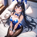 光沢青エナメルバニーガール 5枚目