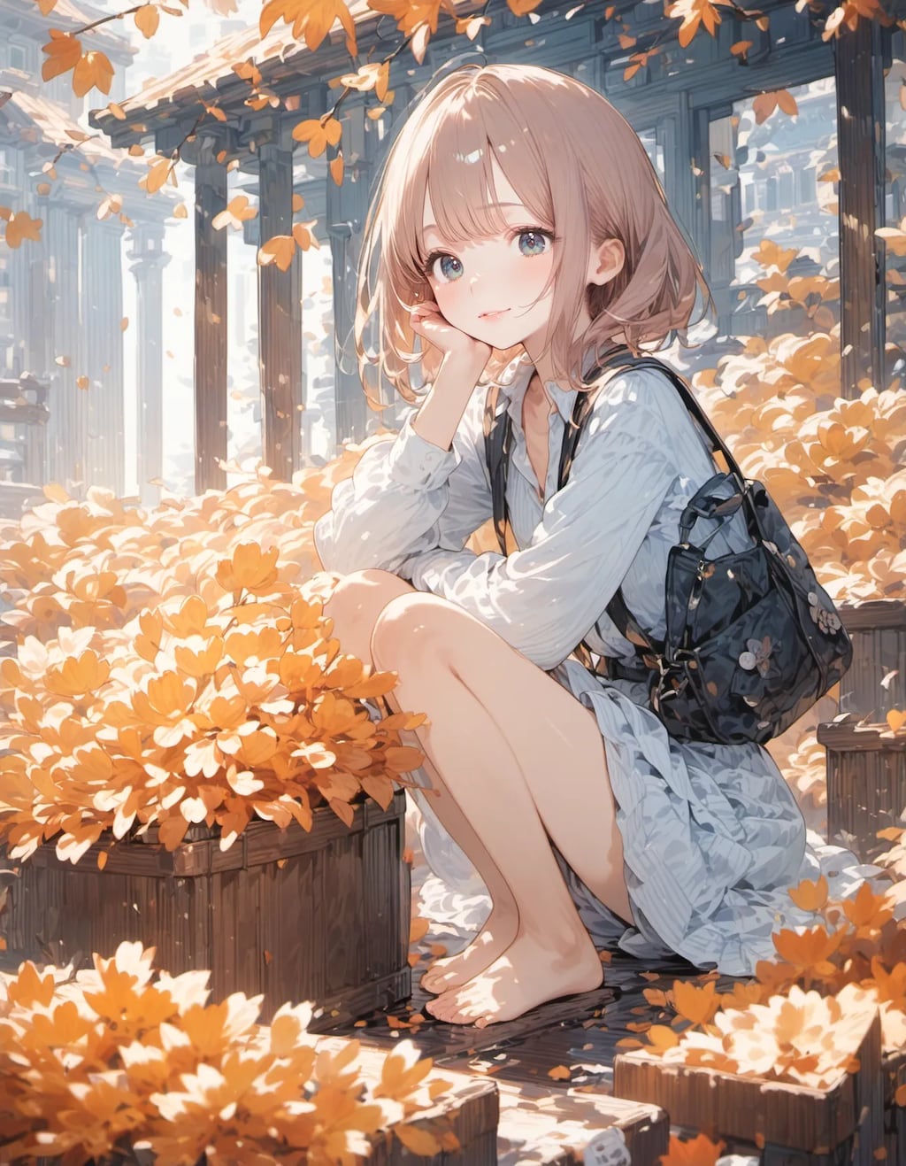 Autumn Barefoot Stroll