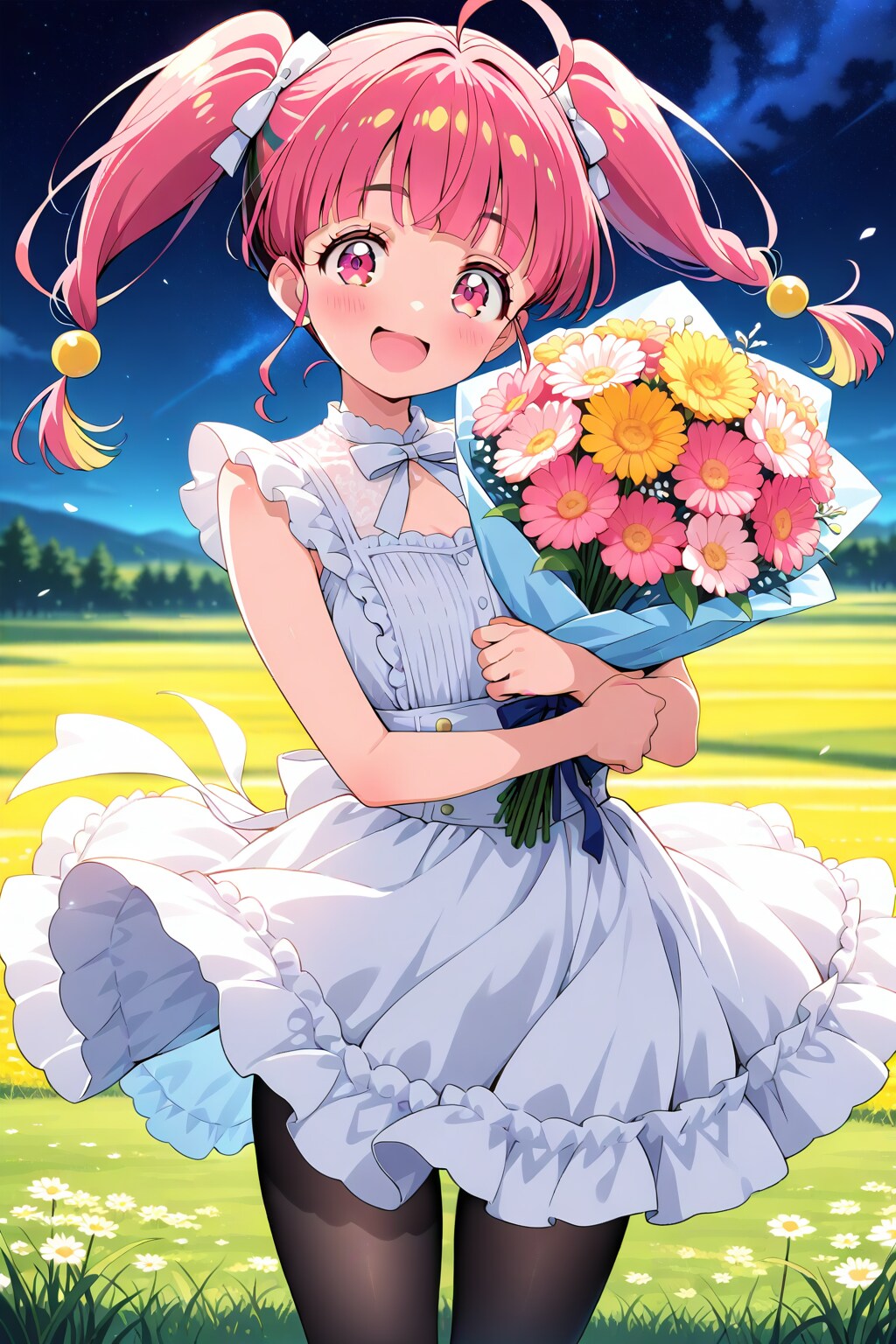 【ちち生】星空＆花束・星奈ひかる。 | の人気AIイラスト・グラビア