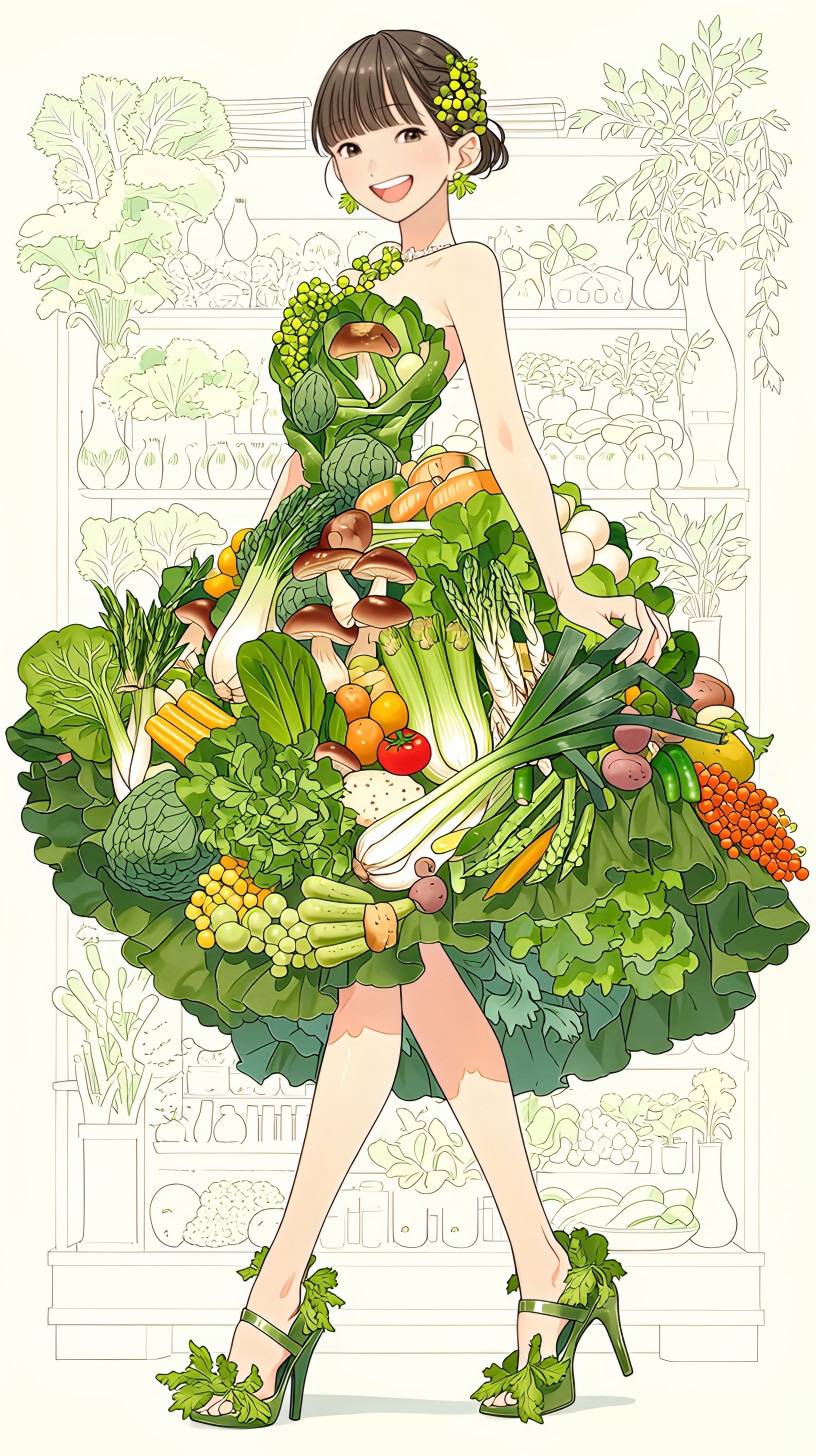 Vegetable dress | の人気AIイラスト・グラビア