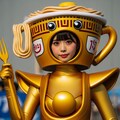 金のカップラーメン女怪人 3枚目