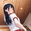 赤ブルマのお尻のアップ 2枚目