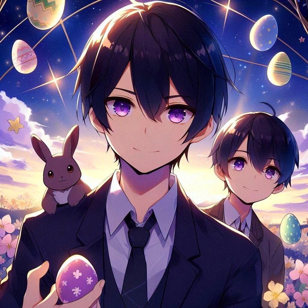 たまごとイースターな黒髪短髪男性★その2(12枚)