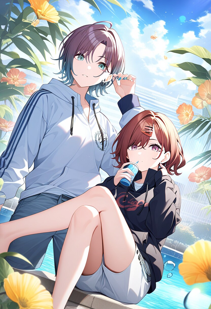 仲良し二人 | の人気AIイラスト・グラビア