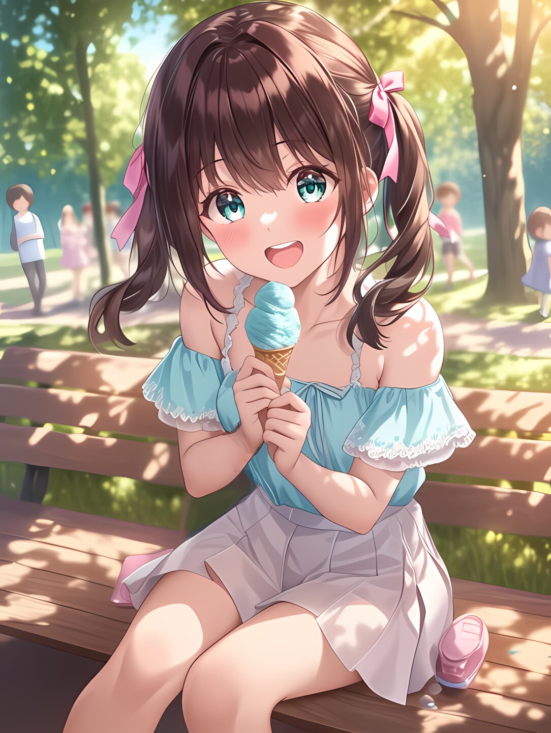 チョコミントアイス