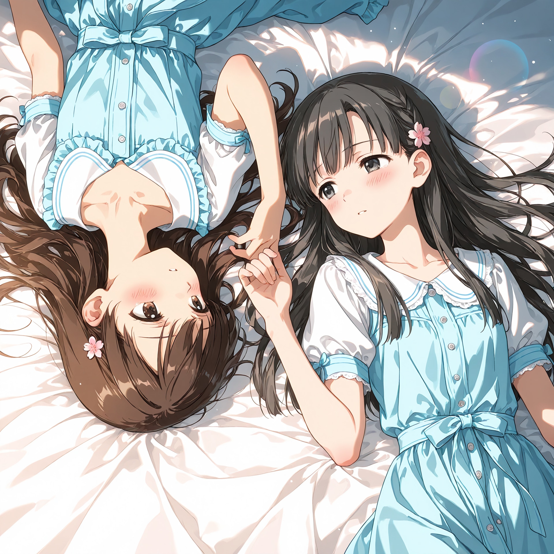 ゆかさえで百合太極図の練習 | の人気AIイラスト・グラビア