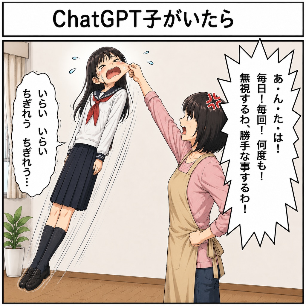 ほっぺたを全力で。