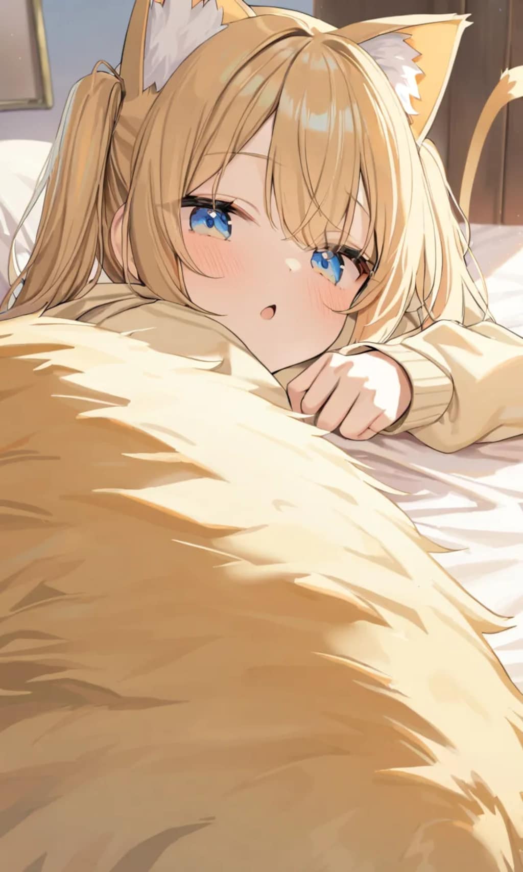 こるり「起きた眠い」まや「はよ起きろ」