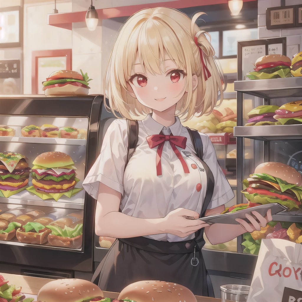 金髪ボブでクルーの少女