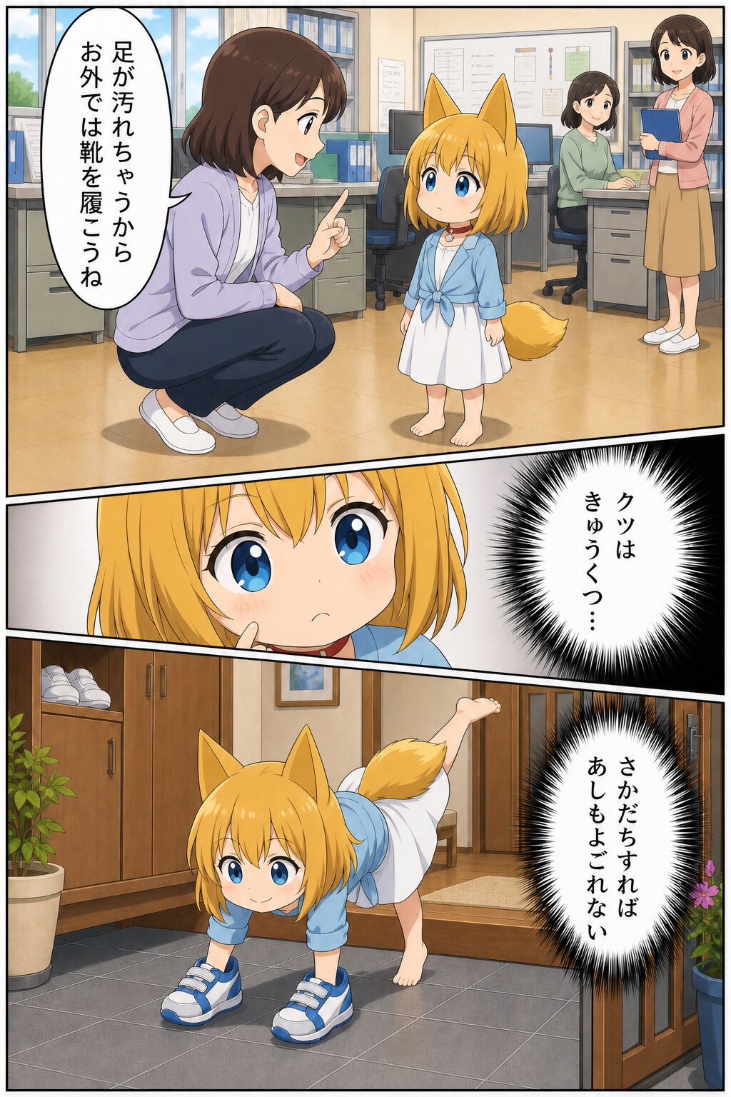 どうしても靴を履きたくないキツネ | の人気AIイラスト・グラビア