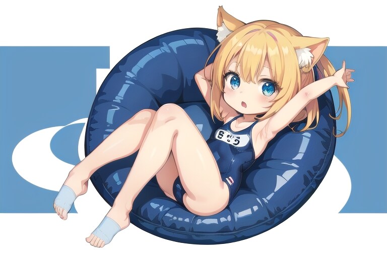 ちびキャラ浮き輪
