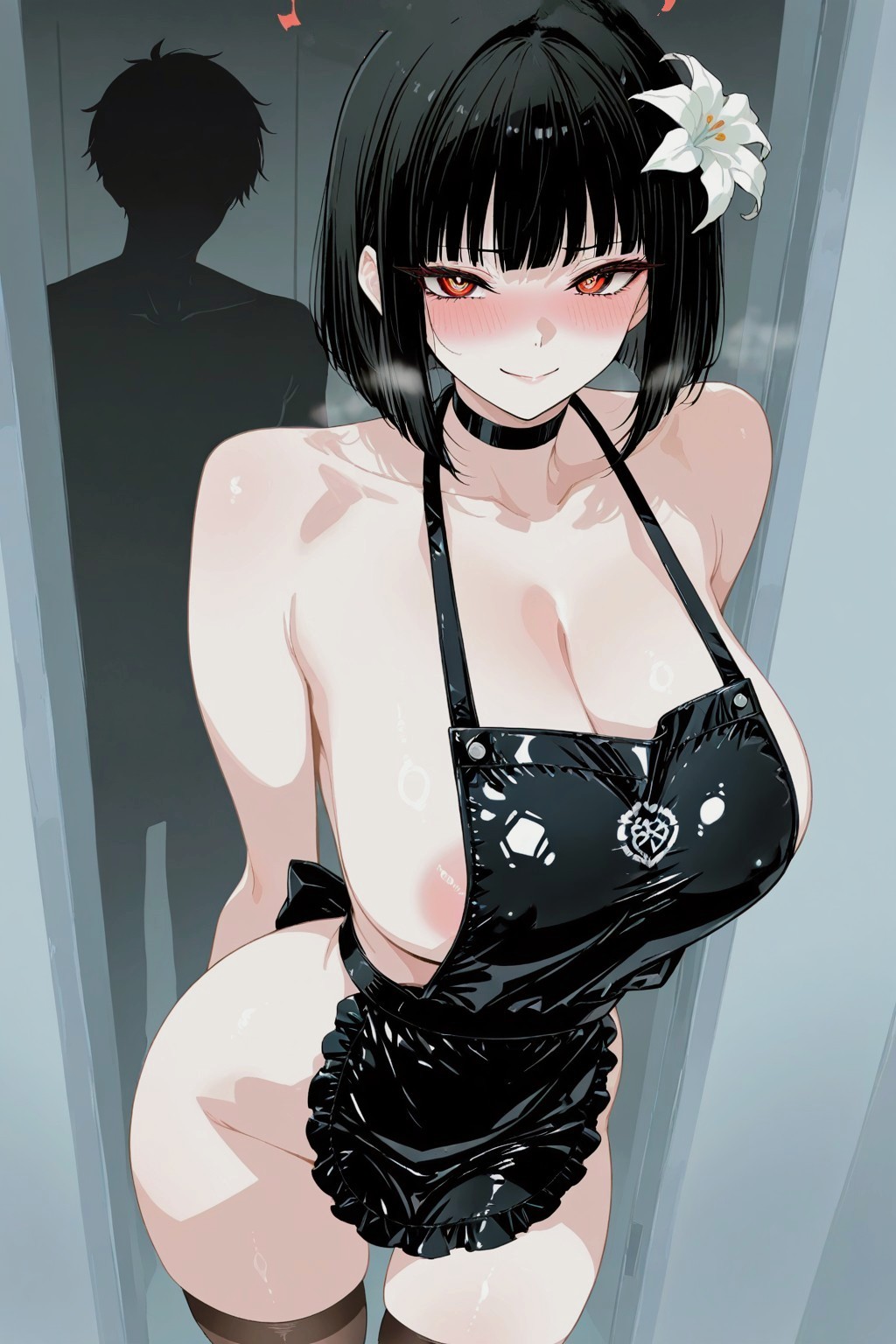 ラテックス裸エプロンその2