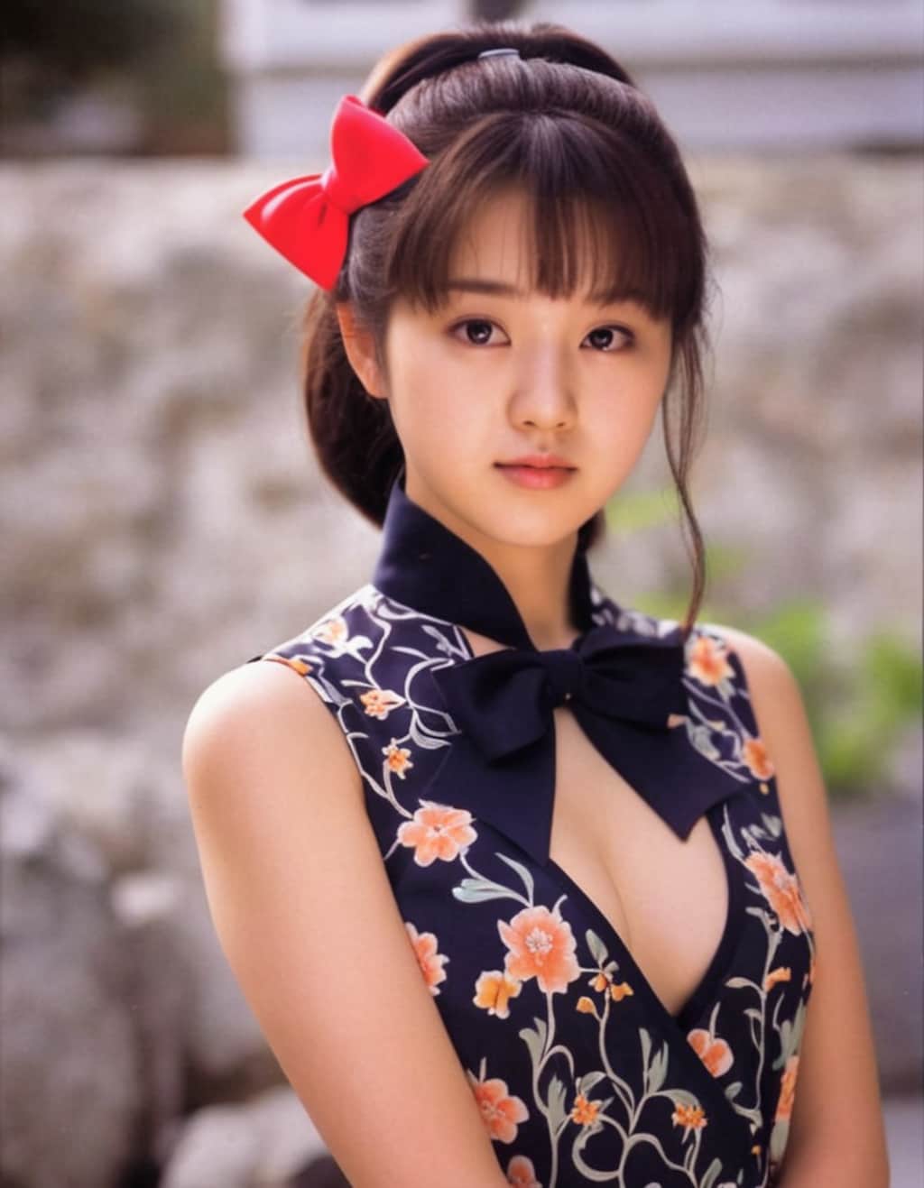 リボン型の髪