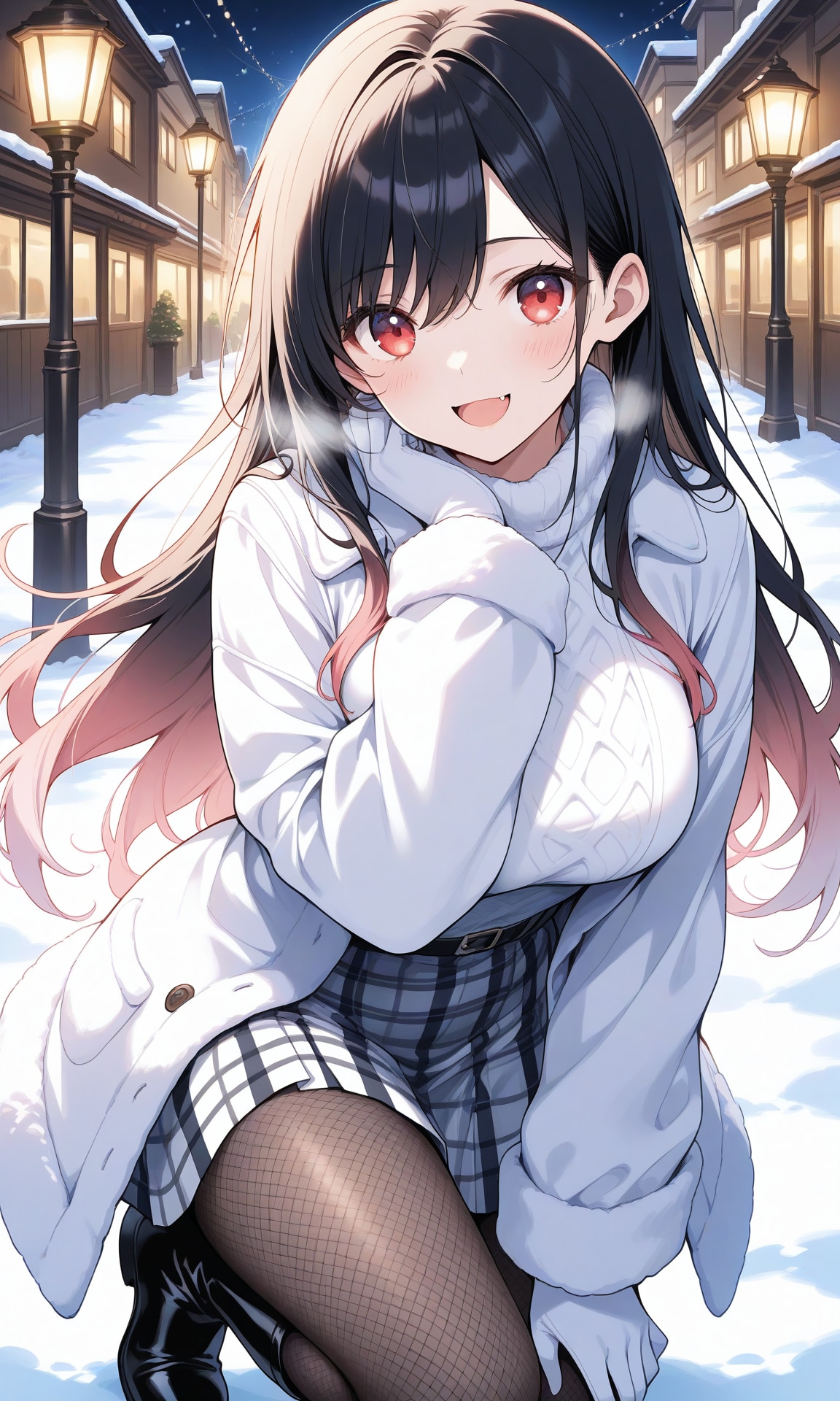 雪降る年の瀬の街並み | の人気AIイラスト・グラビア