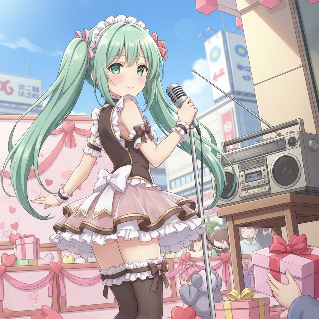 みどツイにゃん。2月13日 #世界ラジオデー。バレンタインメイド。