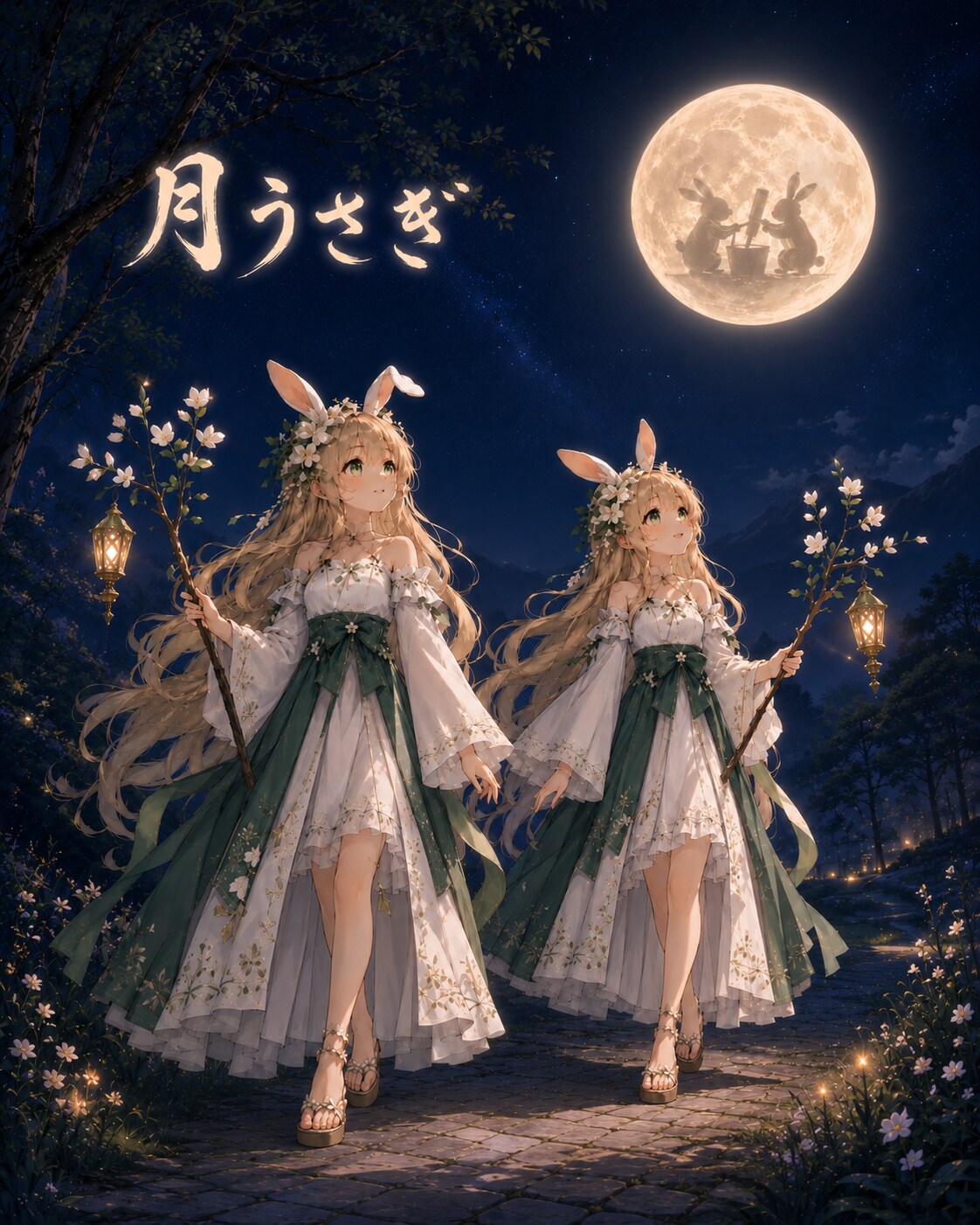 月うさぎ | の人気AIイラスト・グラビア