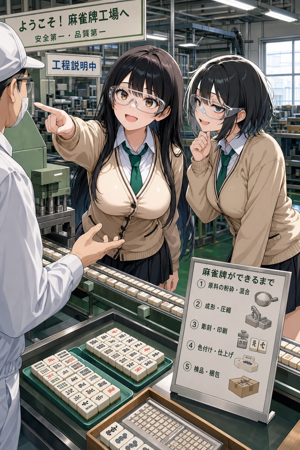 麻雀が分からんので工場見学を