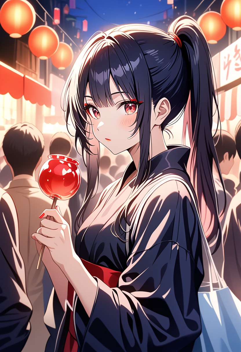 りんご飴を持つ紅魔姉妹 | の人気AIイラスト・グラビア