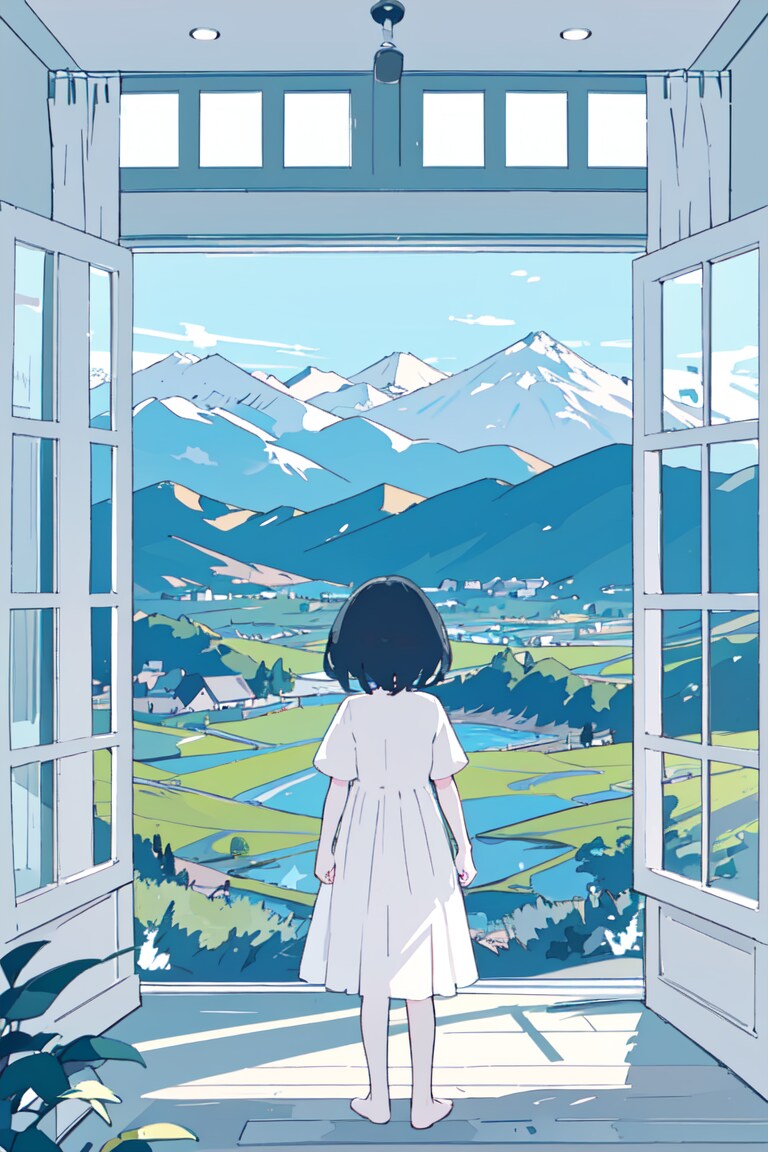田園風景の窓
