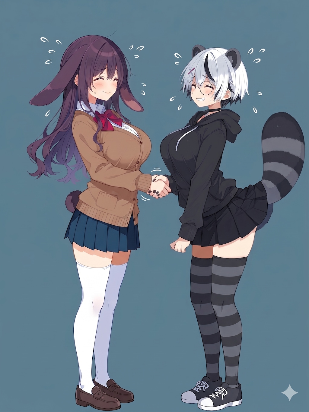 【借】新キャラ内気巨乳ケモミミーズ