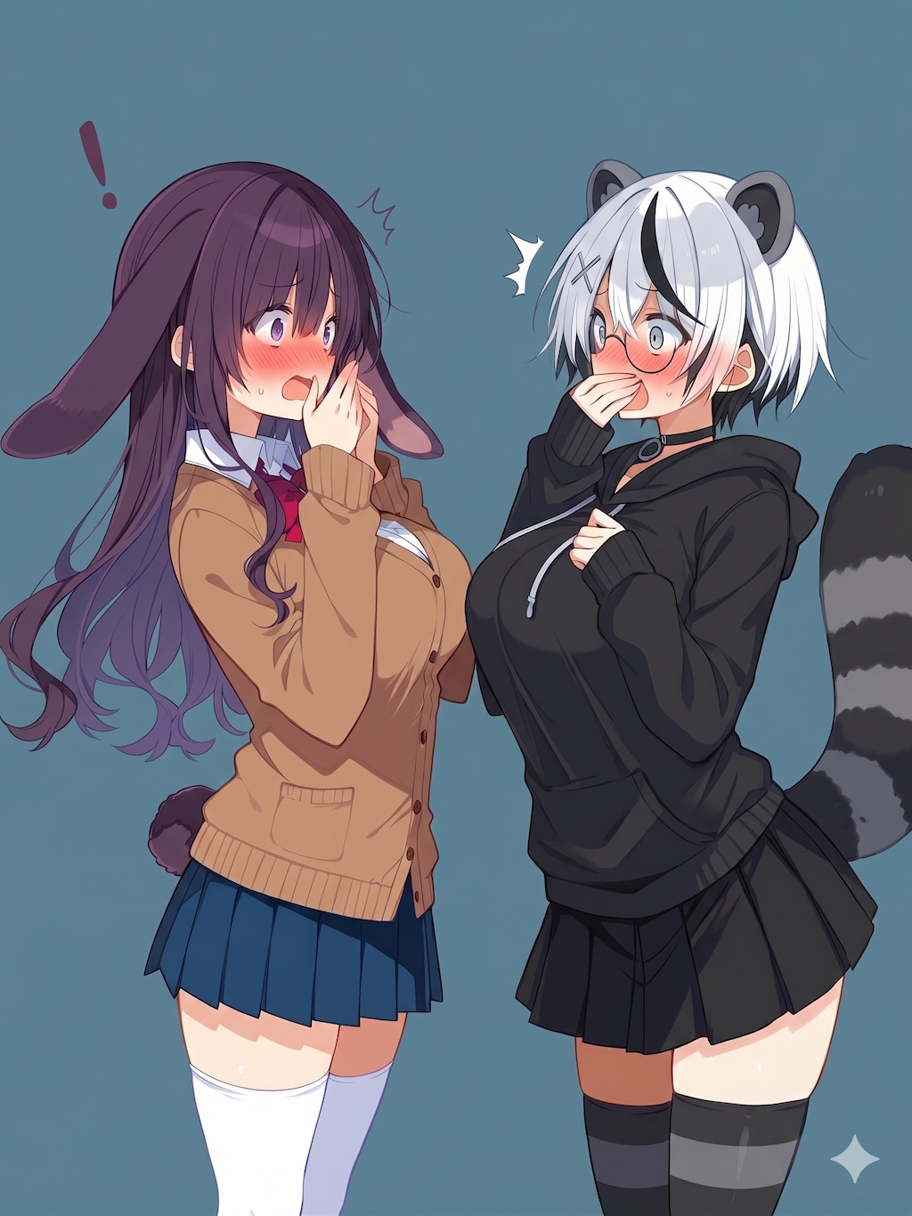 【借】新キャラ内気巨乳ケモミミーズ