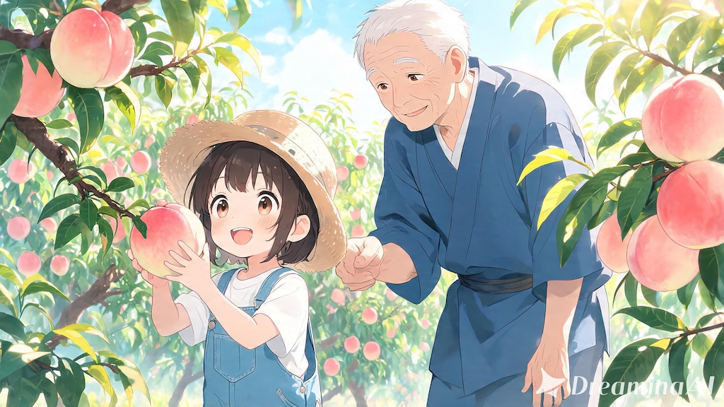 桃の収穫をお手伝い１