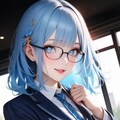 青髪ブレザー 2枚目