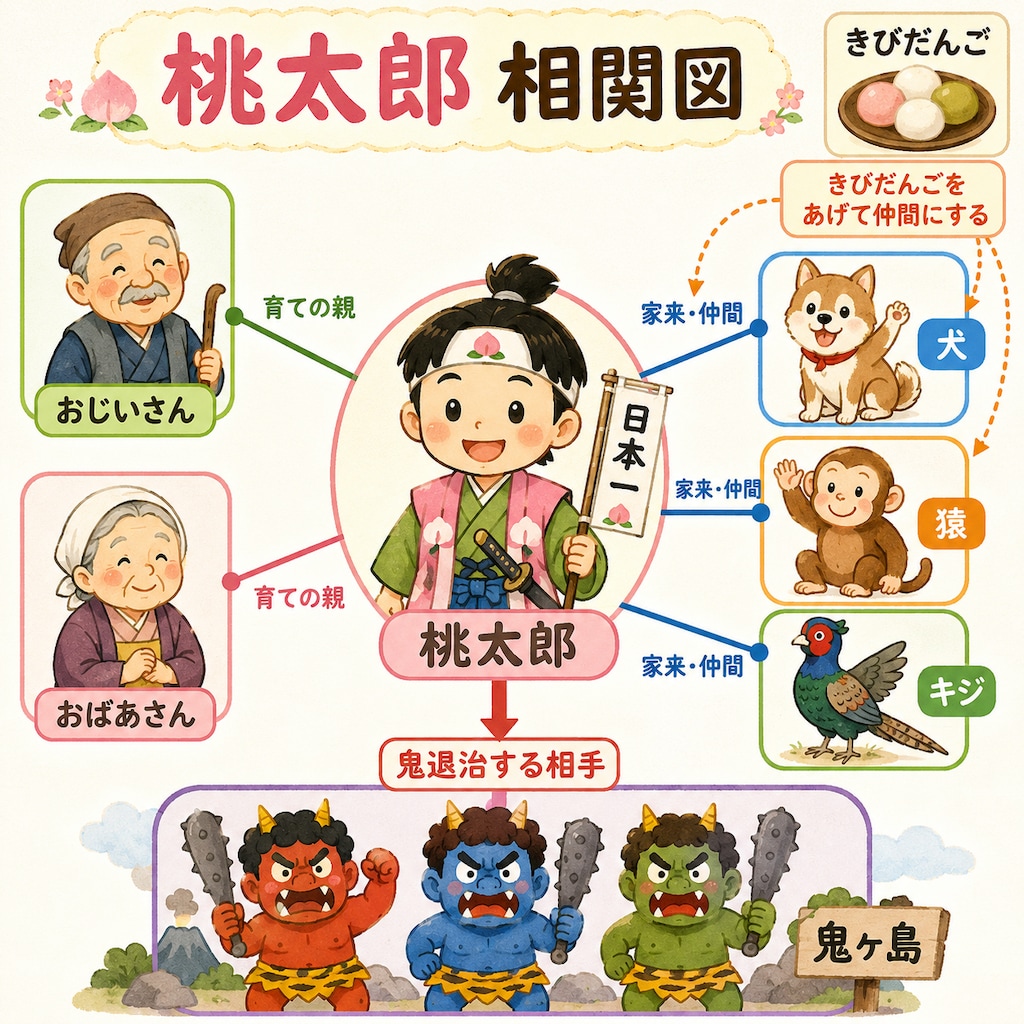 桃太郎の相関図