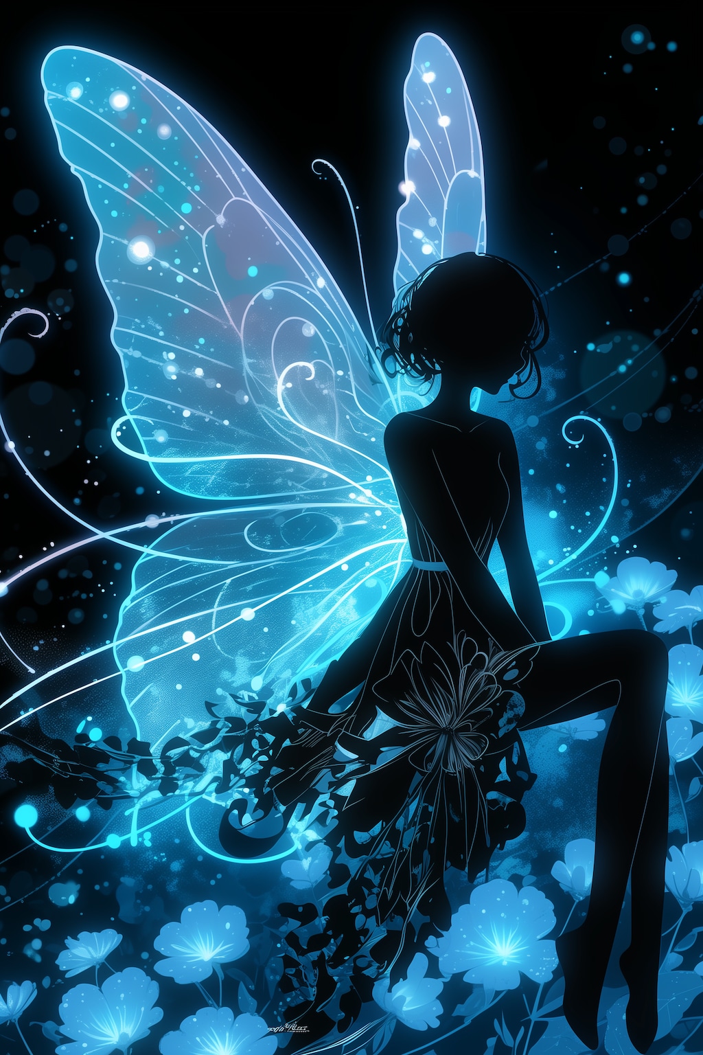 妖精のシルエット