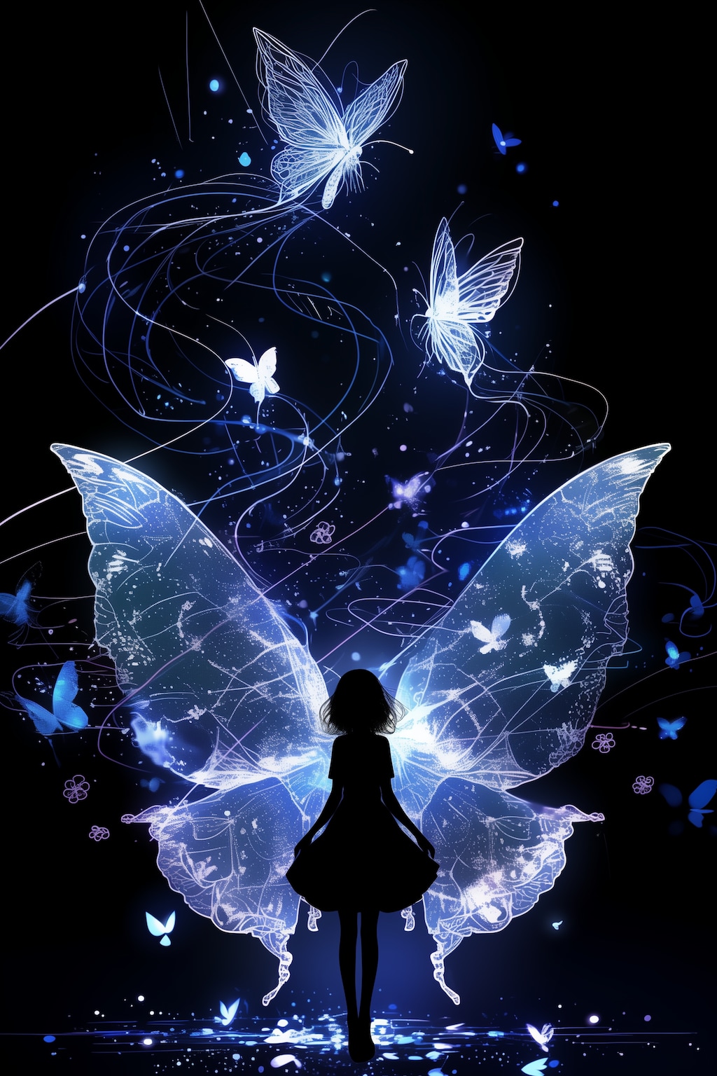 妖精のシルエット