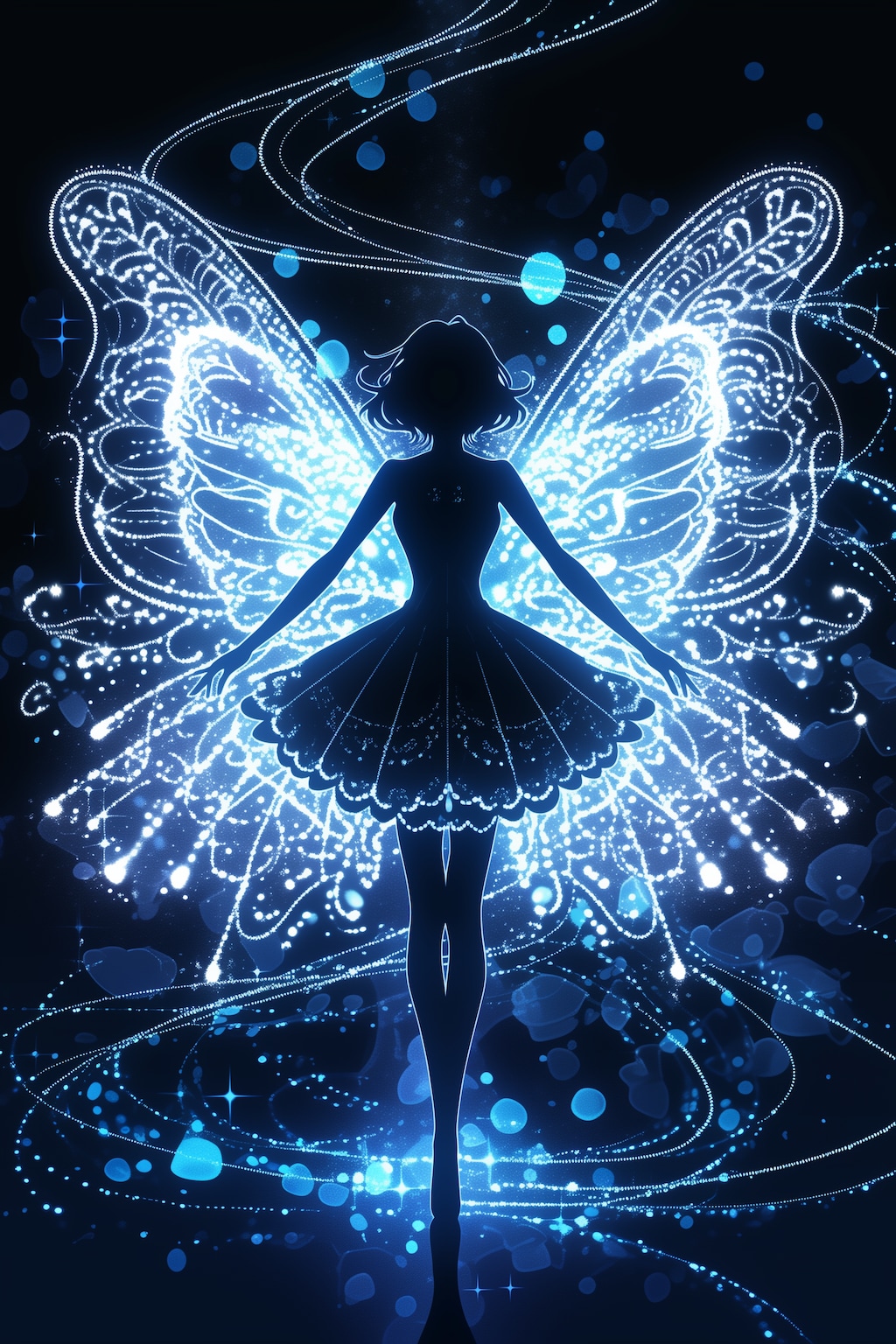 妖精のシルエット