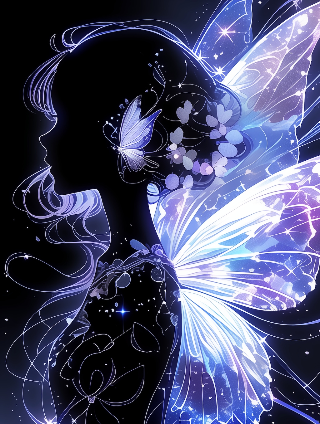 妖精のシルエット