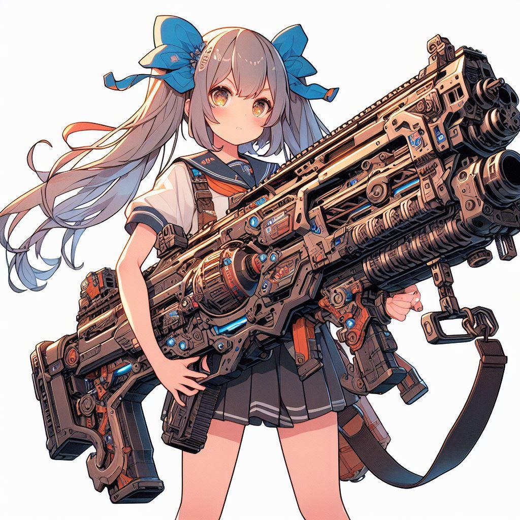 巨大武器と女の子