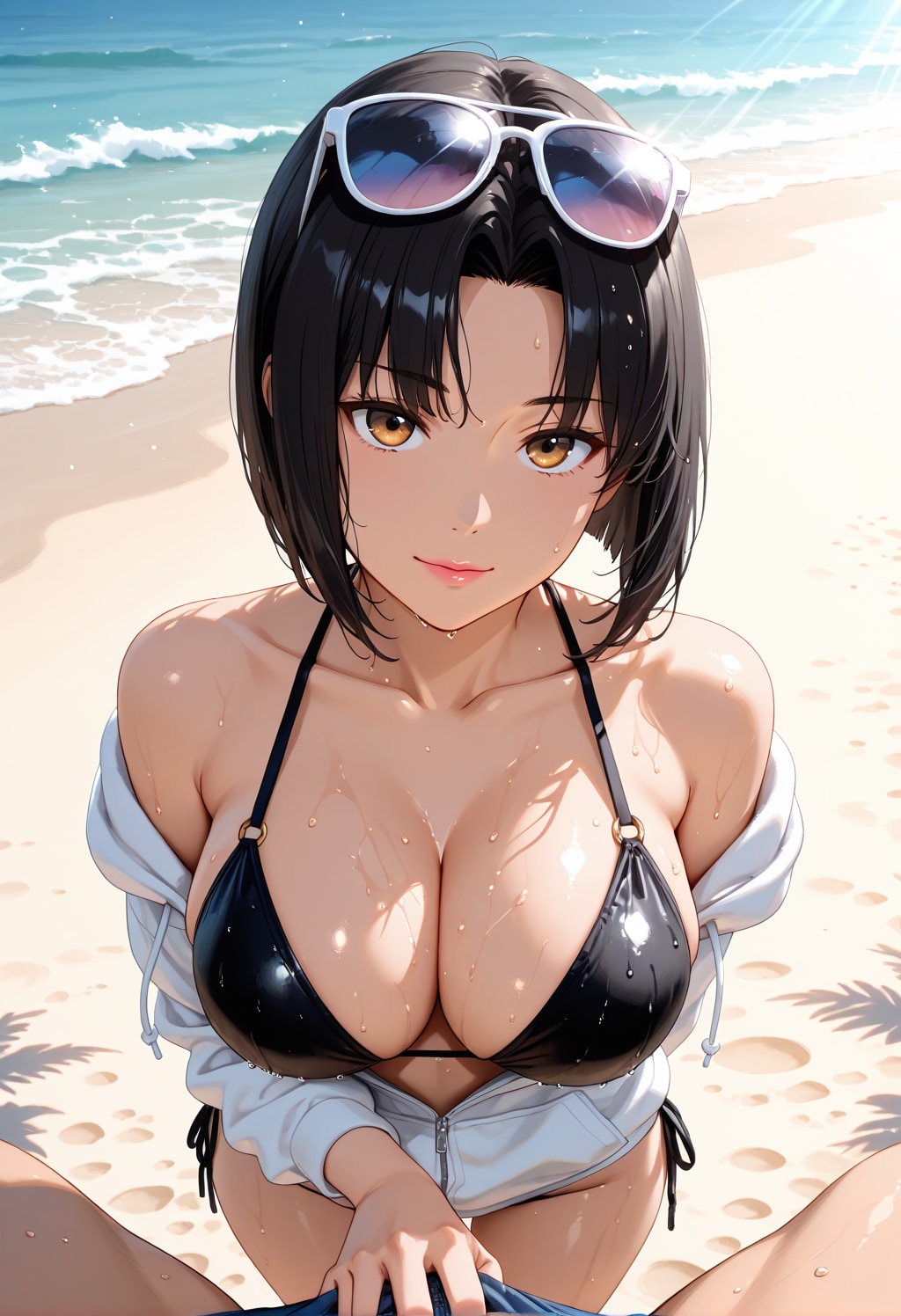 こんなところで大きくして…あとで、ちゃんと面倒見てあげるから❤️