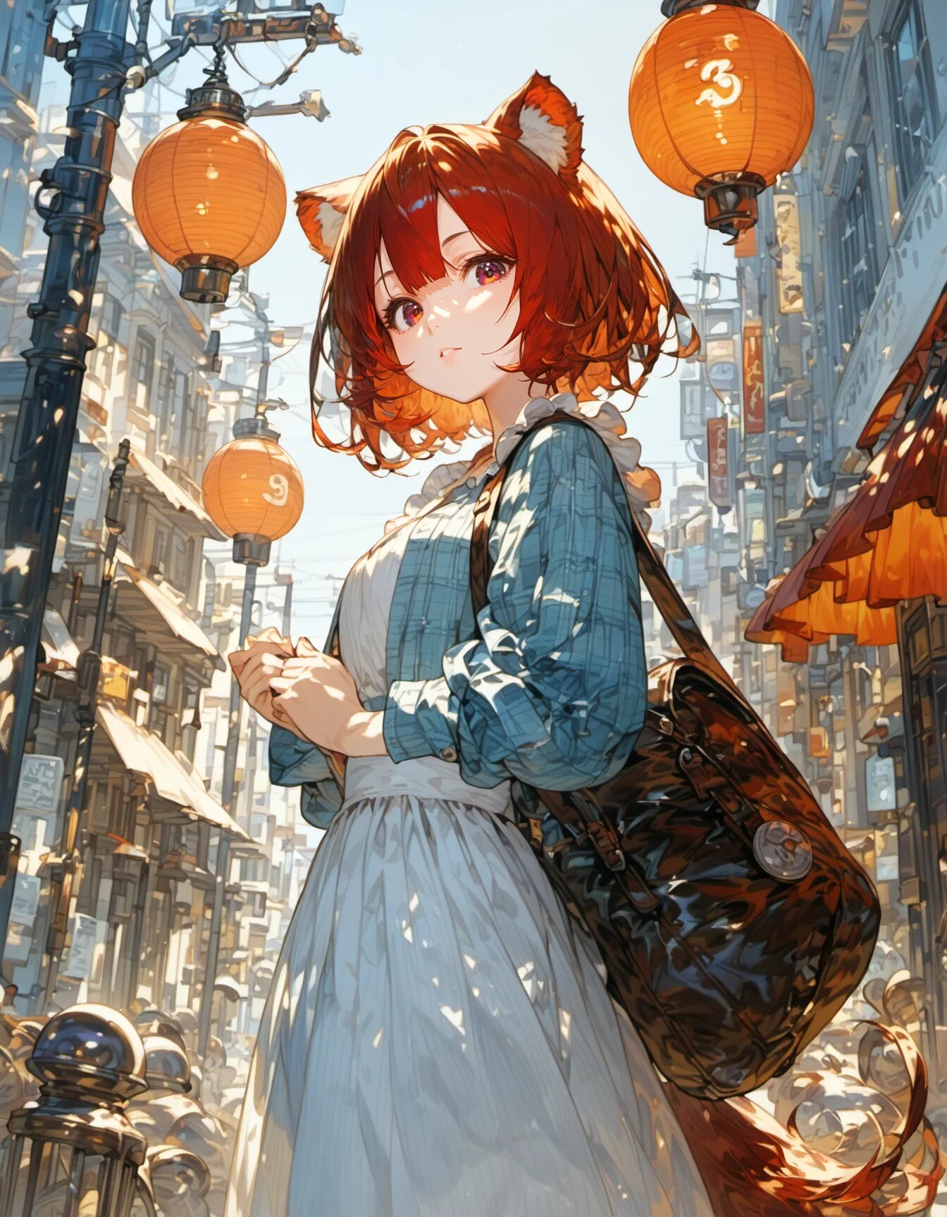 Lanterns Guide the Fox Spirit | の人気AIイラスト・グラビア