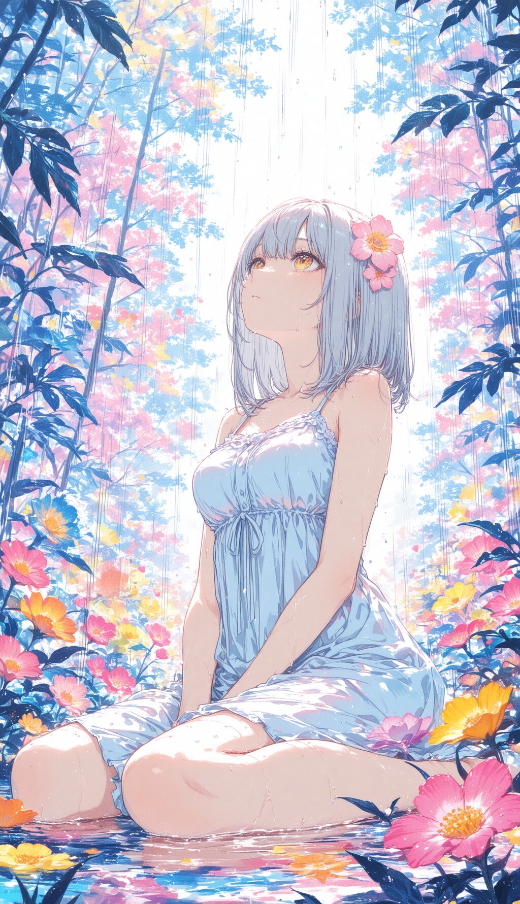 看板娘　flowers